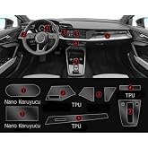 ael-tech Audi A3 Navigation Digital Display Nano and piano black compatible Tpu Protector 7-piece set 2021 2023