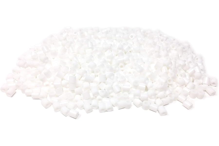 WS UK 1000 Pack Fuse Beads 5mm Midi - works like Hama Beads [White]