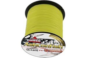 Ashconfish Braided Fishing Line- 4 Strands Super Strong PE Fishing Wire-100M/300M/500M/1000M/1500M/2000M(109/328/547/1093/1640/2187Yards)- 6lb to 100lb Abrasion Resistant-Zero Stretch-Multiple Colors