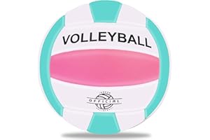 EVZOM Super Soft Volleyball Beach Volleyball Official Size 5 for Outdoor/Indoor/Pool/Gym/Training Premium Volleyball Equipment Durability Stability Sports Ball