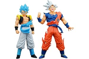 Hilloly Super Sai-yan Figure, 2Pcs Ball Action figure,Decorazioni Torta Ball,Go-ku Cake Toppers, Anime Action Figure PVC, Modello di Anime Personaggio, per Interno Esterno Decor Desktop Ornaments