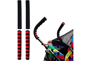 MOLZINY 2 Stück Elastischer Kinderwagen Griffbezug Baby Kinderwagen Griff Schutzhülle Griff Staubdicht Kinderwagen Griff Abdeckung Armlehne Schutzhülle Staubdicht,für Kinderwagengriffe Kompatibel