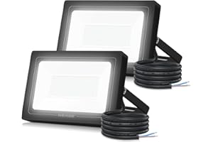 MEIKEE Led Floodlight Outdoor, 2 Pack 60W LED Security Light, IP66 Waterproof Super Bright 5200LM led Spot Lights 6500K Daylight White Light for Garden, Yard, Garages, Warehouse, Patio, Billboard