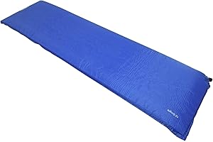 Andes 10cm Single Self Inflating Camping Mat Mattress Camp Bed, 195cm x 50cm, Carry Bag Included