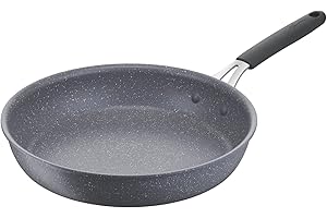 Lagostina Tempra Mineral nieprzywierająca patelnia ze stali i aluminium z powłoką mineralną+ Ø 20 cm, silikonowy uchwyt, efekt kamienia, nadaje się do wszystkich źródeł ciepła