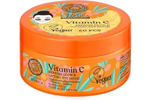 Natura Siberica – Patches Contour Des Yeux « Glow Express & Lifting » 60 unités – Vitamine C, Caféine & Oblepikha – Éclat Immédiat, Réduit Les Poches Et Lisse Les Ridules