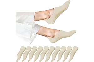 EKSHER 10 par No Show skarpety do sneakersów, niewidoczne, damskie, męskie, bawełniane, silikonowe, antypoślizgowe, na lato