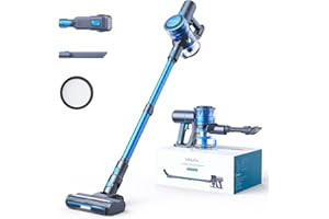 Lubluelu Cordless Vacuum Cleaner, 23000PA Stick 6 in 1 Powerful Hoover 225W Brushless Motor with LED Headlights, 45 Mins Runtime, Lightweight for Home Hard Floor Pet Car (VC-H009-01)