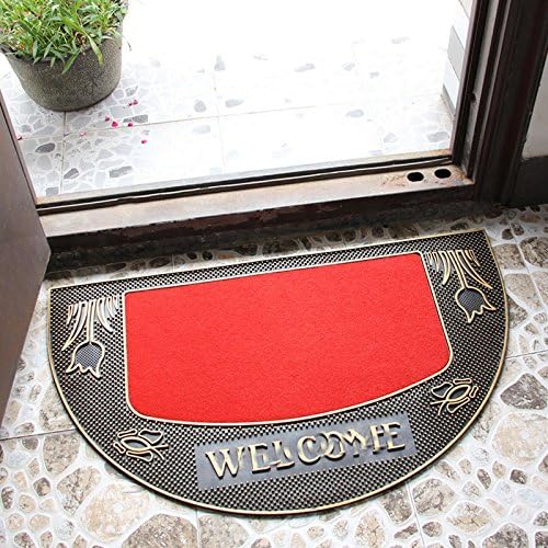 Entrance Hallway Living Room Hallway Mats European-Style Carpet Entrance Kitchen Door Anti-Slip Rub Soil Rubber Feet,B,45 × 76cm