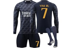 PANGKII R. Madrid Football Kits for Kids and Aldult, No.5 Bellingham Football Kits Football Training LongSleeves Shirts Shorts and Socks