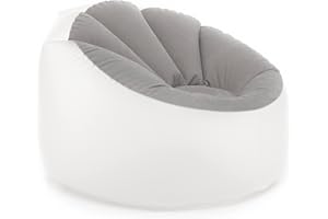 InnovaGoods® Puff Hinchable Exterior, Sillon con LED Multicolor, Resistente al Agua, Incluye Parche de reparación y Mando a Distancia, Sofa Ideal para Camping, Piscina, Salon.