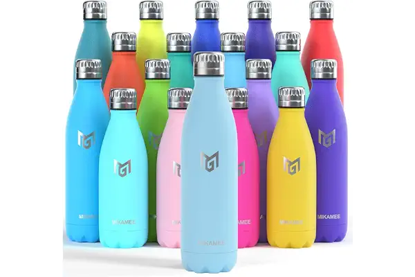 MIKAMEE Botella de Agua Acero Inoxidable 350/500/650/750ml | Aislamiento de Vacío de Doble Pared airBottle | sin bpa Botella termica | Mantiene 24h frías/12h Calientes | para Niños, Deporte, Oficina