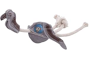 Knuffelwuff 13898-002 zabawka dla psów ze skóry niegarbowanej, z liną, w kształcie sępa, 50 cm