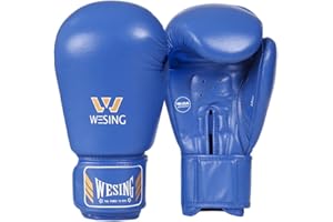 W WESING Guanti da pugilato Wesing Guanti da combattimento in pelle approvati aiba