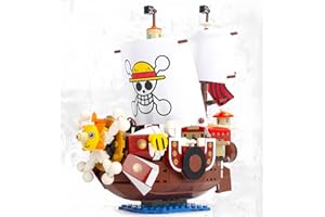 HEYCCO One Piece Thousand Sunny - Set nave pirata SY6299, compatibile con LE-GE, con 9 personaggi dell'equipaggio