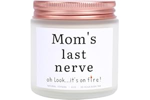 CHUANGLI Mothers Day Gifts for Mum from Daughter,Son Best Mum Gifts, Unique Mom Presents, Funny Birthday Gifts for Mum Women, Lavender Candle Gifts for Mum, Mom's Last Nerve Candle Gift for Mother's Day