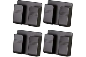 XM-ZHHY 4 Stück Wandhalterung Handy-Ladegerät Halterung, 3M Selbstklebende Handy-Wandhalterung für Ladegerät, Handyhalter für Duschbett Wand (schwarz)