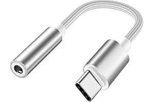 PADCR Adapter do słuchawek USB C, USB-C na jack 3,5 mm, adapter audio, uniwersalny (srebrny)