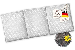 Navango® Cuscino Riscaldante in Microonde o Forno | Cuscino Cervicale | Termoforo Cervicale e Spalle | Riempimento Semi di Colza, Fatto a Mano | ca.50x20cm, Cotone OEKO-Tex | Cuscino per Schiena,Collo