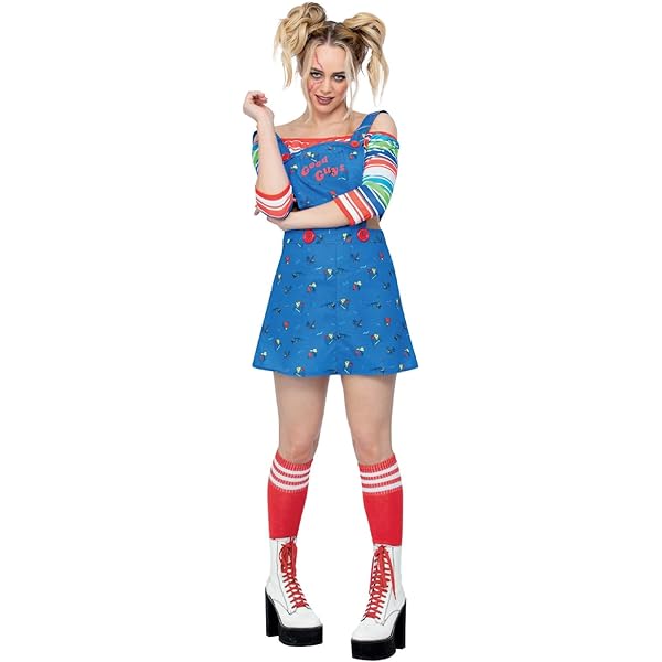 Disfraz De Muñeca Chucky Para Mujer Masilla De Cuerpo Rojo Set