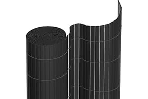 VINGO Brise-vue - 80 x 900 cm - Gris - Brise-vue - Brise-vue - Protection contre le vent - Clôture en PVC - Idéal pour le jardin, le balcon, la terrasse - Résistant