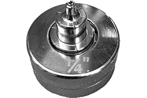 3S SuperSamaStore Testina per Espansore Rame 1/4'', Ricambio Professionale per Bicchiere Tubi Rame, Testa Allargatubi Compatibile con Espansori Manuali e Idraulici, Acciaio