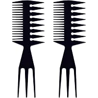 VITMOORY Haarkamm-Set – Breiter & Feiner Zahnkamm + Rattenschwanzkamm Für Damen & Herren (Schwarz)