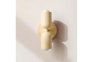 niuniaj Applique Murale Intérieure 2 Flammes,Up Down Lampe Murale en Métal,applique murale E27,Lampe Murale Moderne Crème pour Salon Chambre Couloir Balcon Escalier Restaurant bureau