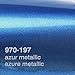 Produktbild Unbekannt Oracal 970RA 197 Azurblau blau Metallic Glanz gegossene Profi Autofolie 152cm breit BLASENFREI mit Luftkanäle
