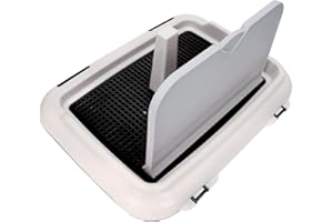 SHANRYA Podkładka pod toaletę dla psa, taca na nocnik V z 1 X toaletą dla psa do toalety dla psa(black)