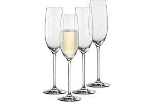 SCHOTT ZWIESEL copas de champán Vinos (juego de 4), elegantes copas de champán con punta de espuma, copas de cristal Tritan aptas para lavavajillas, fabricadas en Alemania (art. nº. 130010)