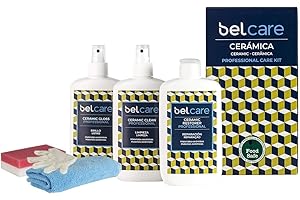 BELCARE - Kit para Limpiar Encimeras de Cerámica, Dekton y Neolith, Pack de 3 Productos (Spray Limpiador 200 ml + Reparador 200 ml + Spray Abrillantador 200 ml)