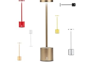 Zolinah ARTEMISIA - Lampada Da Tavolo Senza Fili - Alta 35cm - 3 Livelli di Intensità Regolabile-Batteria Ricaricabile USB da 5200mha Bronzo