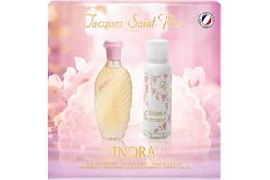 ULRIC DE VARENS JACQUES SAINT PRÉS - Coffret Parfum Femme Indra - Eau de Parfum 100 ml + Déodorant Spray 125 ml - Oriental Naturel - Made in France