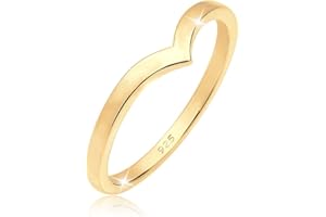 Elli Ring Damen V-Form Stacking Trend in 925 Sterling Silber