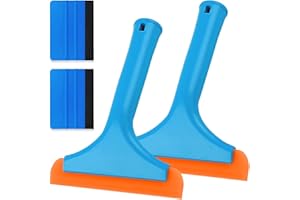 iTYOOS 2 Pezzi Spatola Gomma Tergivetro, Tergicristallo per Doccia, Tergivetro per Lavavetri, Tergipavimentò con 2 Pezzi Spatola per Installazione da Window Film Car, Tinta Finestra