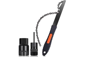HUIFOO Herramienta cassette bicicleta,Kit de Herramientas de látigo de Cadena de Bicicleta,Herramienta de eliminación de Cassette de Bicicleta,para Engranaje/Cadena látigo con Casete Removal Tool Pack