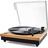 Record Master TT202j Retro Turntable with Bluetooth Feature - Compatible with All Records