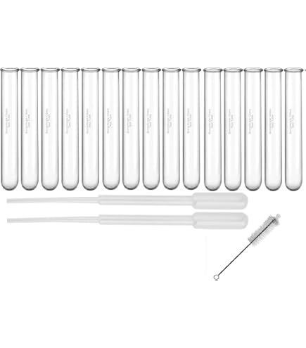 Tubes à Essai En Verre Borosilicaté Avec Jante 150mm X 18mm - Lot De 5 - Résistants à La Chaleur Comme Pyrex