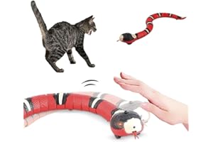 LILOVE Jouet Chat Interactif, pour Rechargeable, Smart Sensing Toys De Chat, Électroniques Automatique Jeu Serpent Électronique USB Chaton Animaux Compagnie
