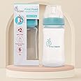 R for Rabbit First Feed 250 ml Baby Feeding PP Bottle with Anti-Colic Wide Neck, BPA Free Soft Silicone Nipple, Milk Feeder for New Born/Infants/Toddler Kids of 6+ Months (Lake Blue)
