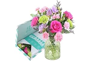 BloomPost Fleurs fraîches mélangées - Cadeau boîte aux lettres - Bouquet parfait pour les anniversaires et les cadeaux de remerciement - Livraison gratuite - Sweety - 32 cm, (L074)