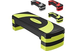 ACTIVE FOREVER Step para Fitness, 3 alturas ajustables, Adecuado para uso doméstico y de oficina