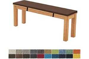 FIOVIP Cuscino Per Panca 90X35X5CM Sfoderabile Lavabile Doppio Antiscivolo Altamente Elastico Adatto per Panchine da Giardino, Altalene, Terrazzi, Panchine da Interno(canapa scura-nero)