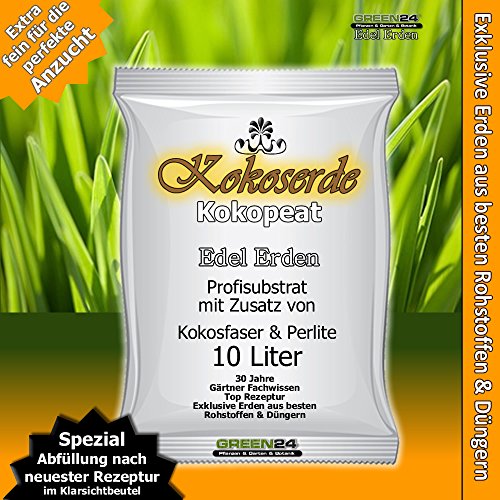 Kokos-Anzuchterde Premium für tropische und subtropische Pflanzen, Erde zur Aussaat 10 Ltr. - PROFI LINIE Substrat mit Kokopeat Kokosfaser Kokoserde