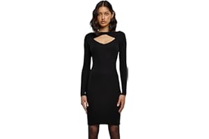 Urban Classics Ladies Cut out Dress Donna Miniabito Nero