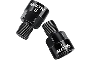 alltoo 1 Pair Bicycle Pedal Extenders Adaptors, Fits for 9/16 inch Pedals & 1/2 inch Cranks Convert, for Bike Pedal Adapter, Black Bicycle Parts