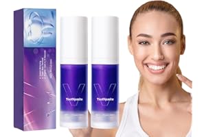 ZLXFT Blanqueador Dental,2pcs 30ml Purple Blanqueador Dental,Blanqueamientos Dental Pasta de Dientes Morada,Blanqueador Dentals Pasta Blanqueadoras Dientes