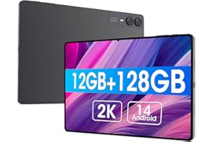 CWOWDEFU Tablet 11 Inch Android 14, FHD + Incell Display, 12GB + 128GB (1TB TF) Gaming, Octa-Core, 7000mAh/1920x1200 WiFi 6 PC Android Tablet Dual Camera Widevine L1 Tablet Silver