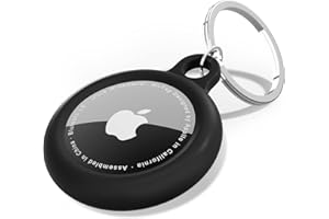 oakxco für Airtag Schlüsselanhänger, Airtag Hülle Silikon Wasserdicht, Kleines und süßes tragbares Zubehör, hundehalsband, fahrrad, katzenhalsband, geldbeutel, Kompatibel mit Apple Airtag, Schwarz